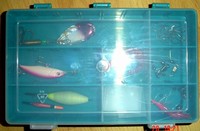 Krabička s rybárskymi drobnosťami